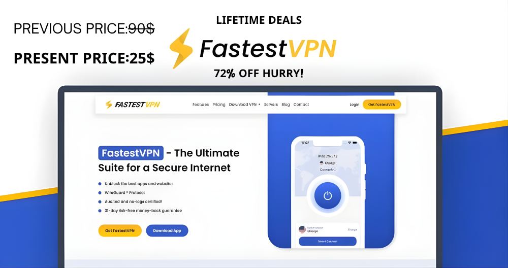 Read more about the article FastestVPN Lifetime Deal (2025): Protect 15 Devices for a One-Time $25
